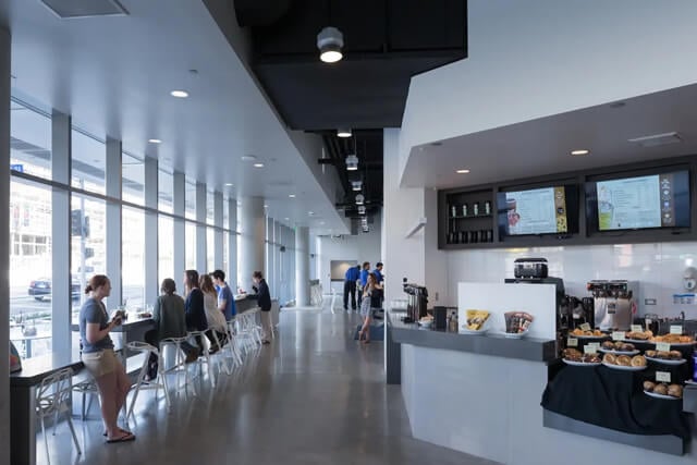 AV installation in the Emerson College café